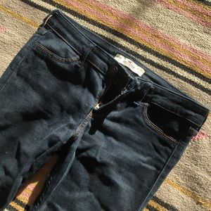 Dark navy blue denim jeans